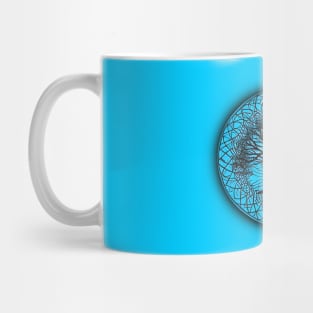 Tree of Life Circle Blue Mug
